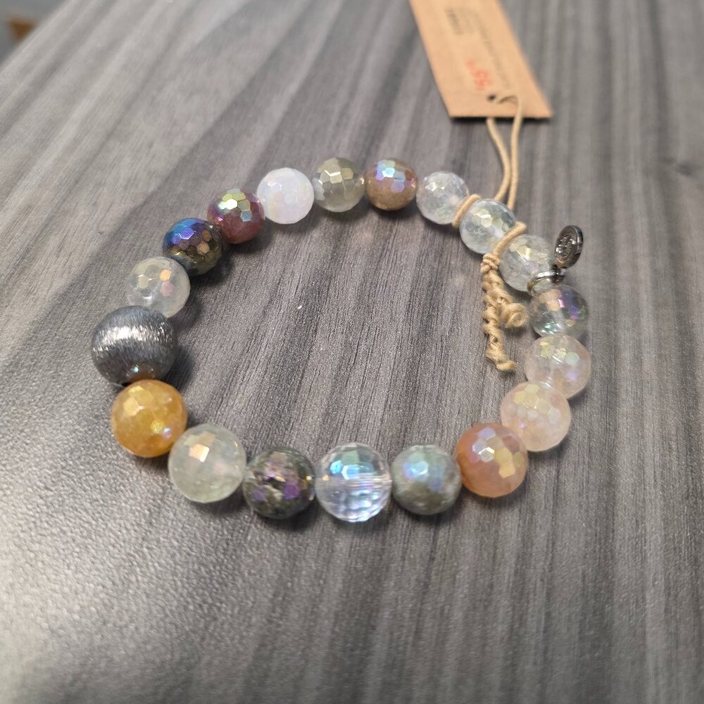 Mélange Beaded Bracelet - Flint